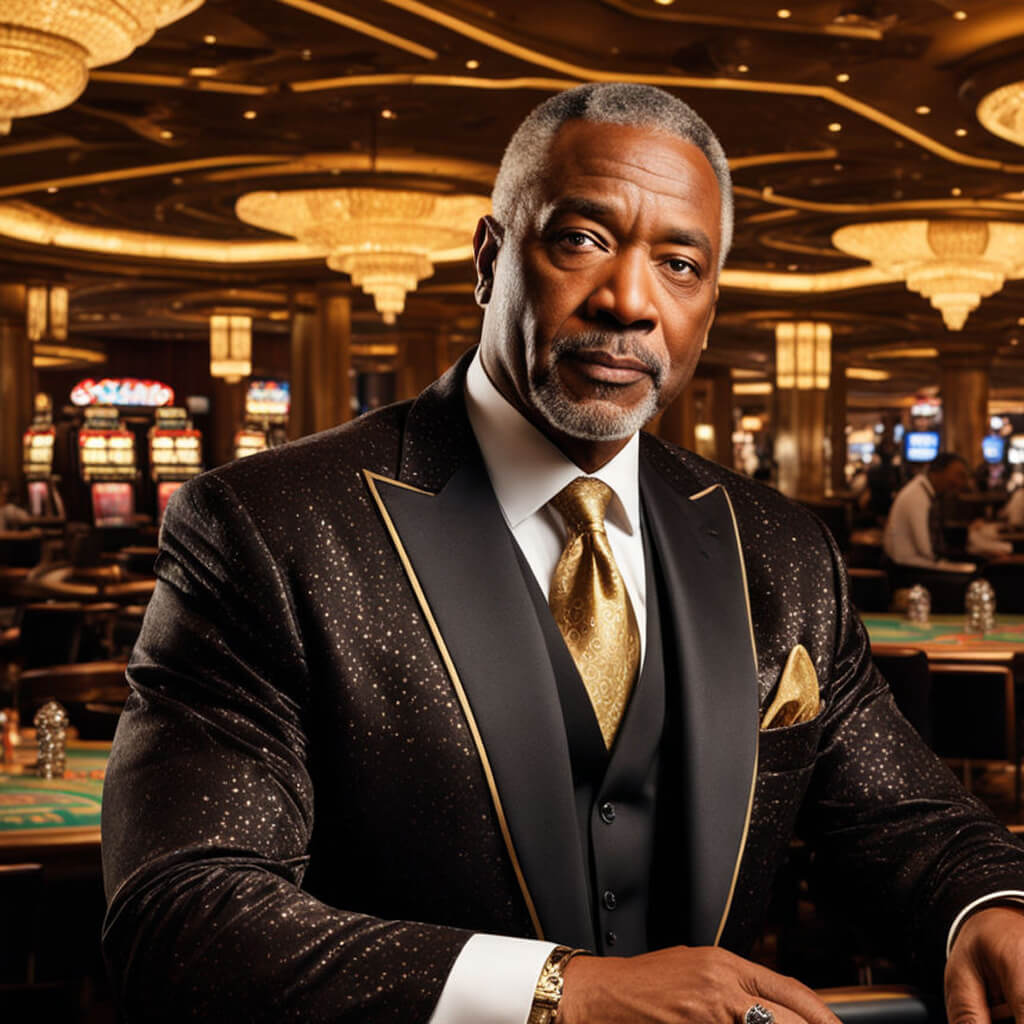 elegant man in a casino